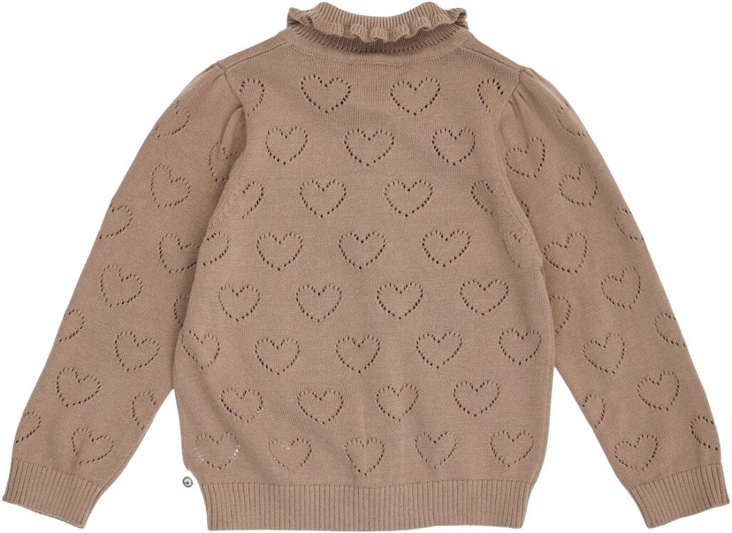 Strikket Pointelle hjertecardigan baby