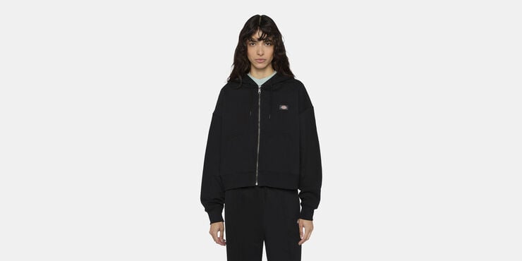 OAKPORT ZIP HOODIE W BLACK