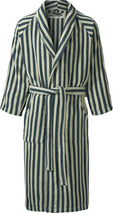 Naram Bathrobe - seafoam & deep teal