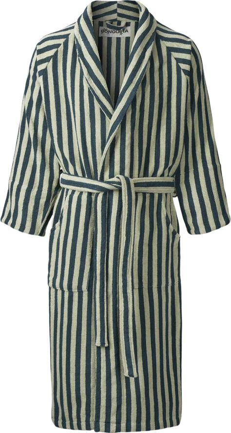 Naram Bathrobe - seafoam & deep teal