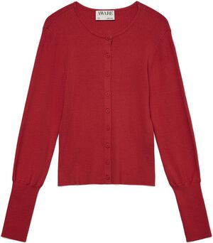 AWOAKLYNN LS O-NECK KNIT CARDIGAN