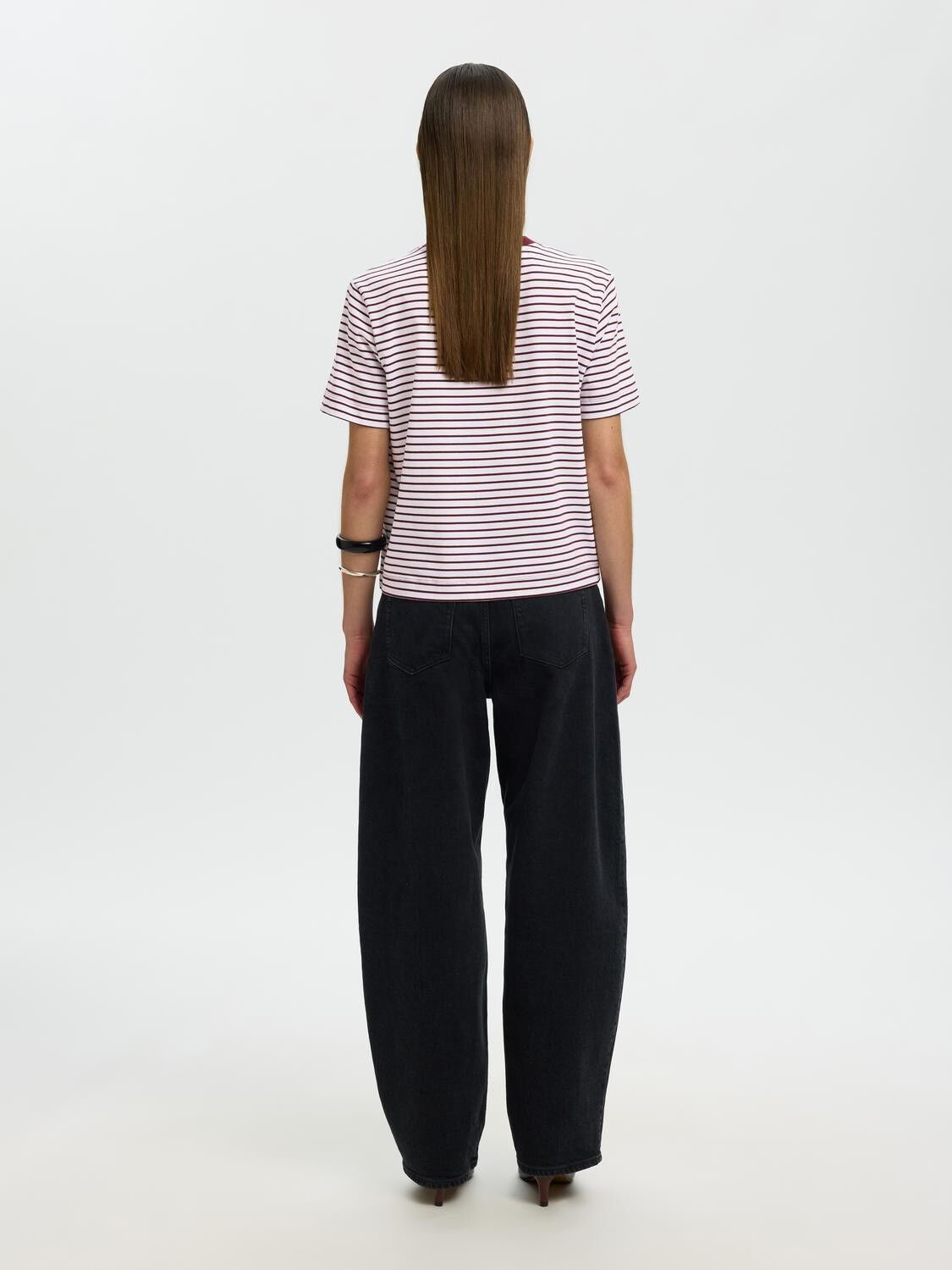 SLWESSENTIAL SS STRIPED BOXY TEE NO