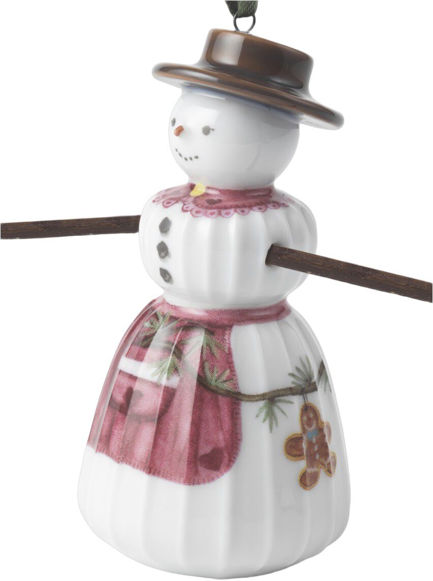 Hammersh&oslash;i Christmas Sn&oslash;kone hengende H9 hvit m. deko