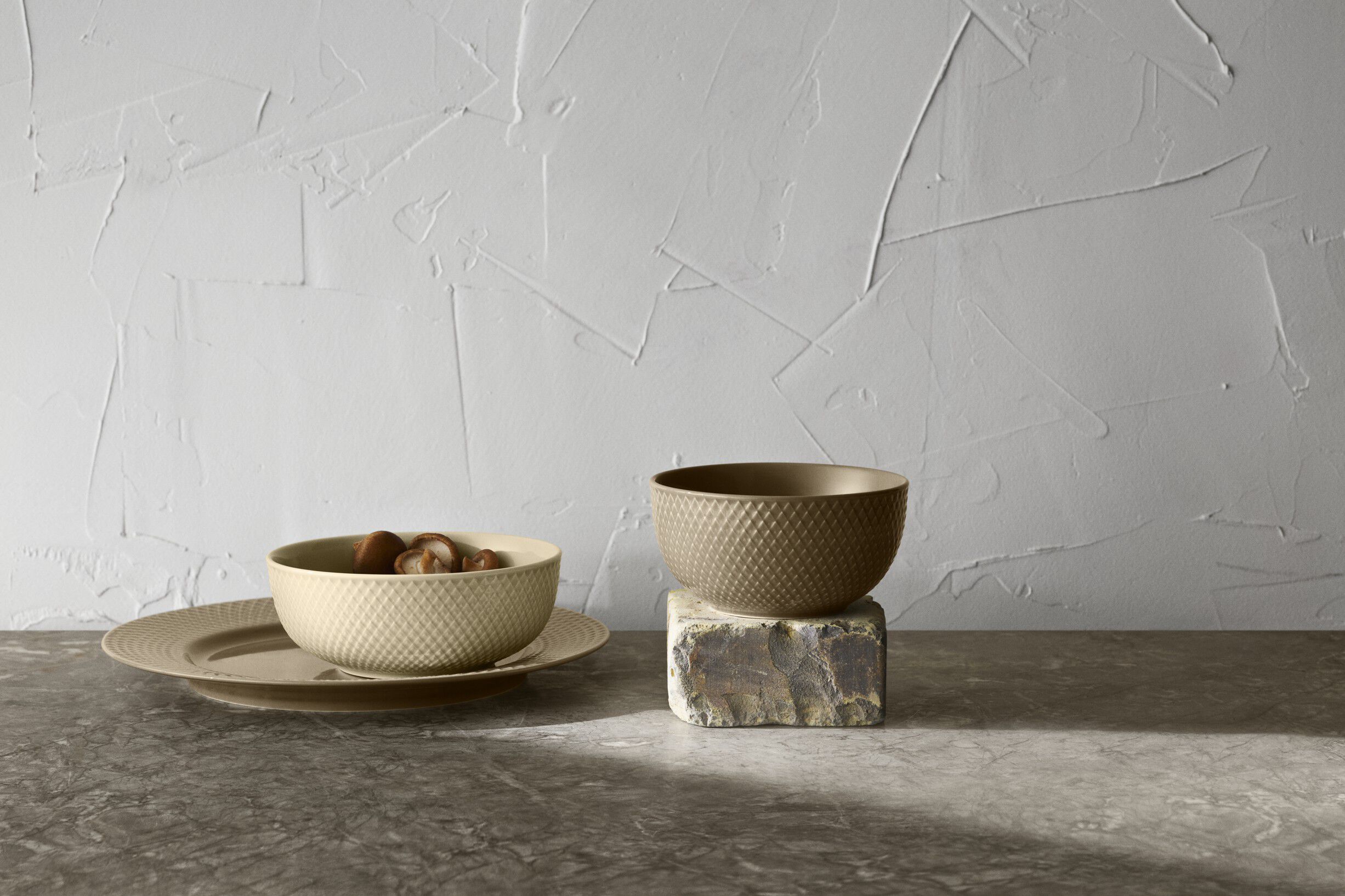 Rhombe Earth Sk&aring;l &Oslash;15. 5 cm marble