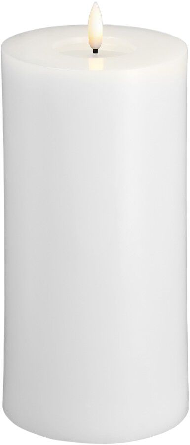 Moods & More - LED Pillar Candles, Silk, Melted, Classic white, 99x200