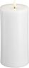 Moods & More - LED Pillar Candles, Silk, Melted, Classic white, 99x200