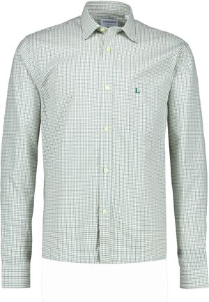 Plain check cropped shirt L/S
