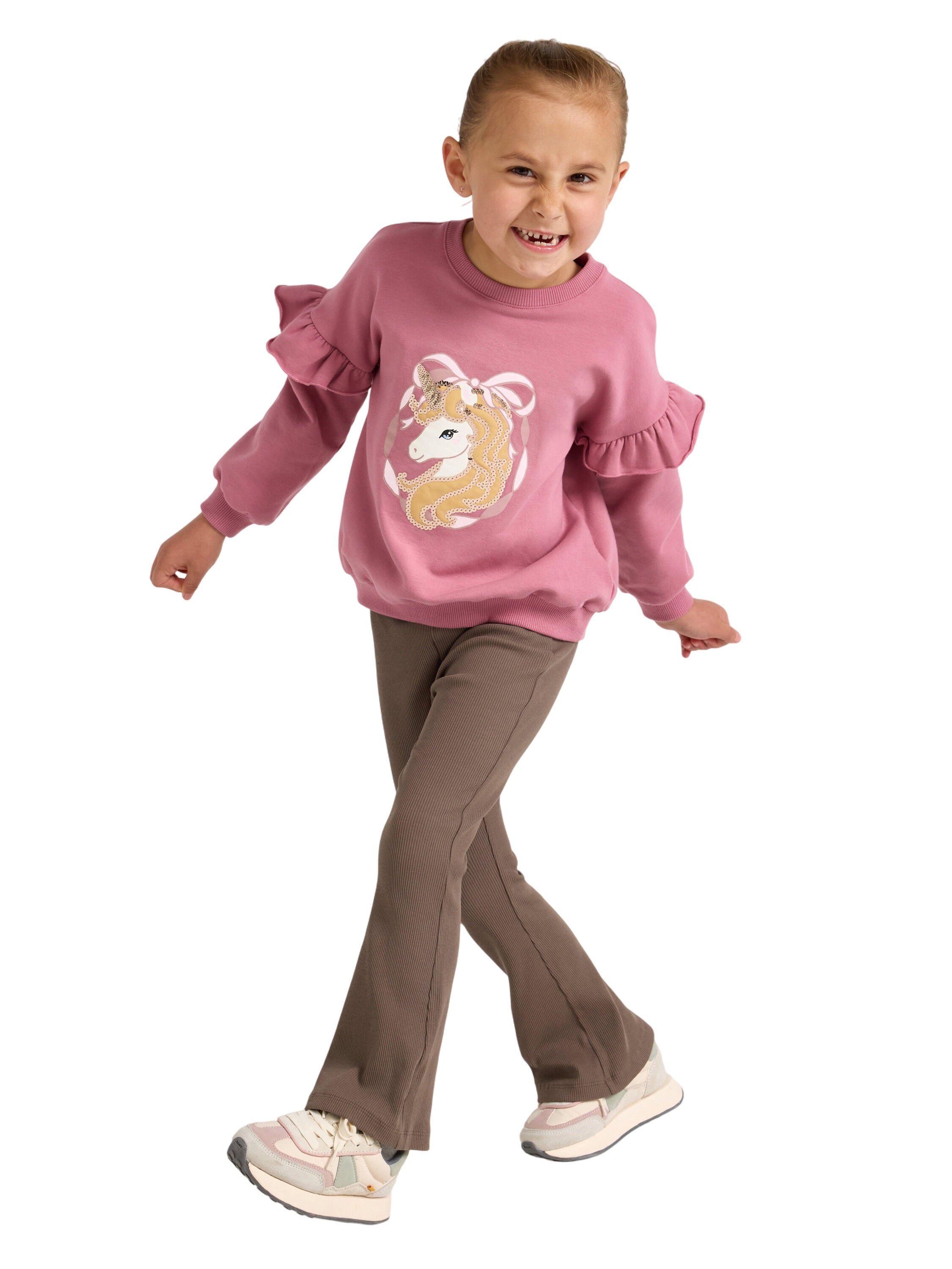 Leggings i mjuk bomullstrik&aring; med r