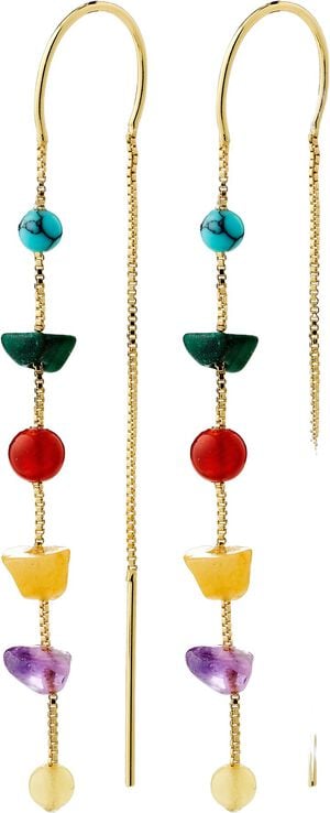 HERE earrings gold-plated/multi