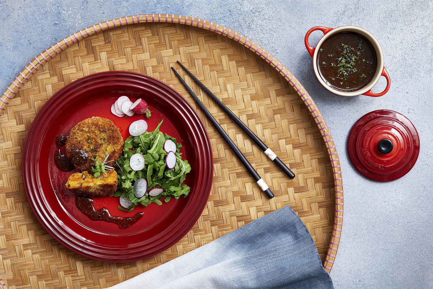 Mini gryde 10cm Cerise stent&oslash;j