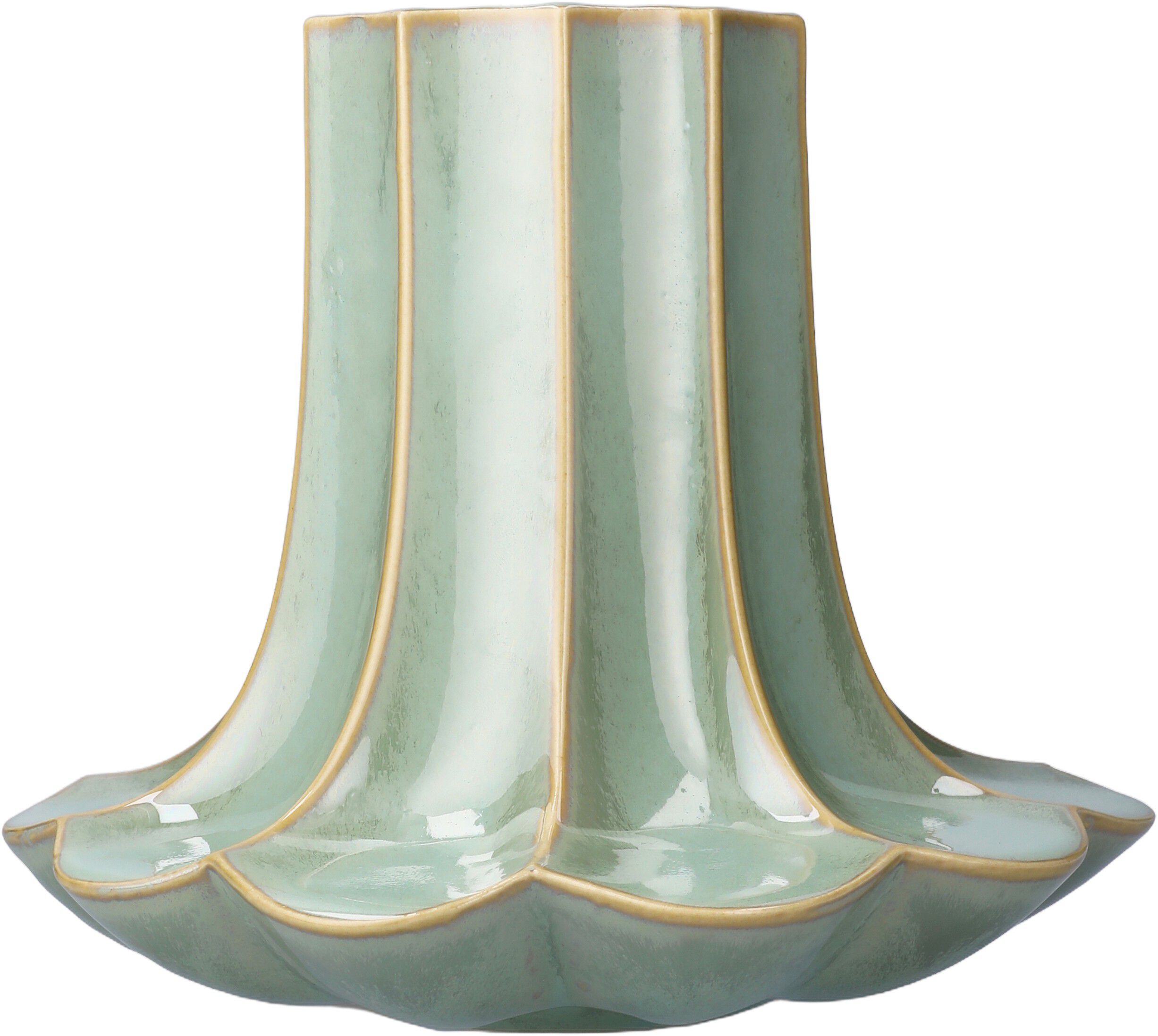 Kantarel Vase H20. 5 cm gr&oslash;n