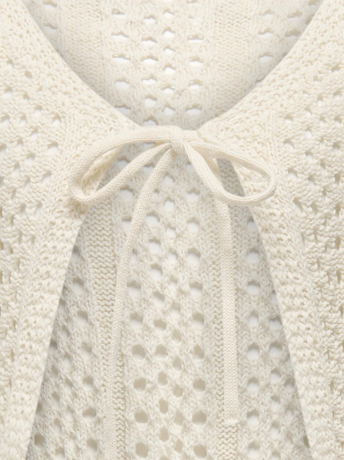 KOGMARINA LIFE 3/4 CROP V-NECK KNT