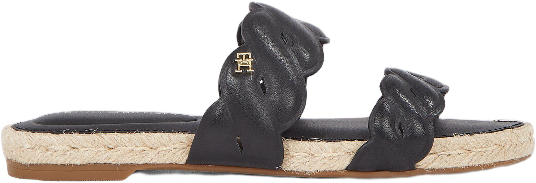 LEATHER ROPE ESPADRILLE MULE