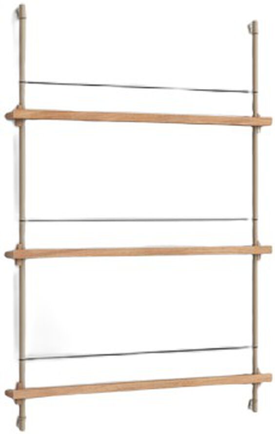 Box set, Magazine Shelving MS.115. 1, Oak shelves, Warm Grey