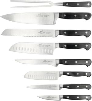 Knivsett Pluton 8 deler Stål/Svart