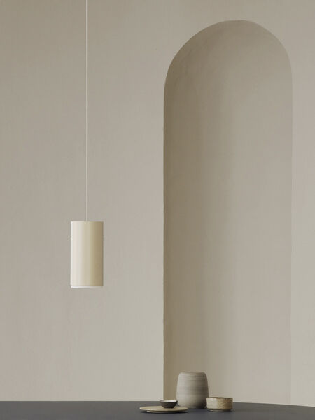 Tube Pendant, Beige, Large