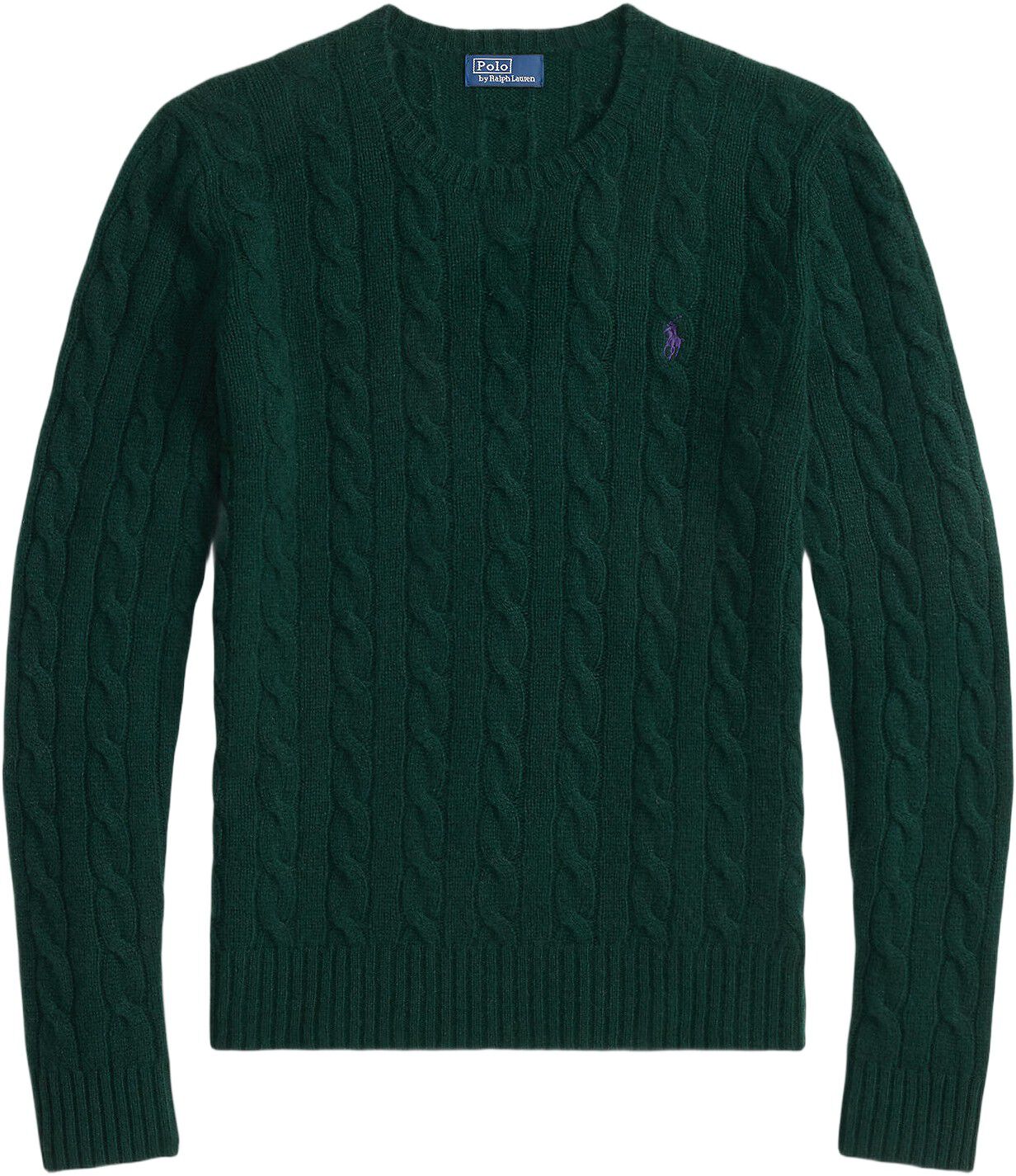 Cable Wool-Cashmere Crewneck Sweater