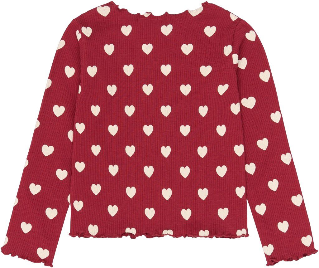 Tnholiday Red Heart Rib Night-sett