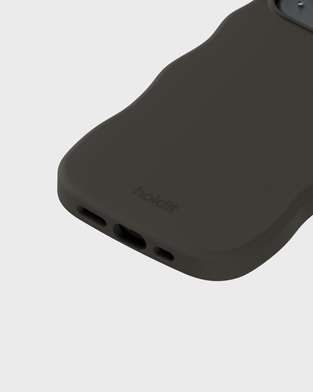 Wavy Silicone MagSafe Cpt IPH17e/16e/15/14/13 Charcoal