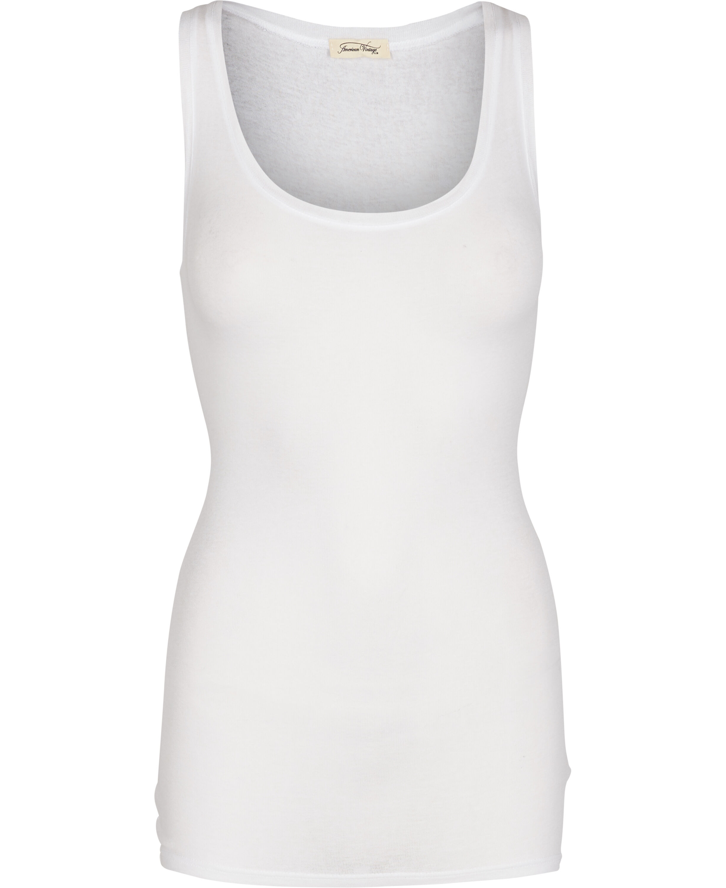 Round collar tank top