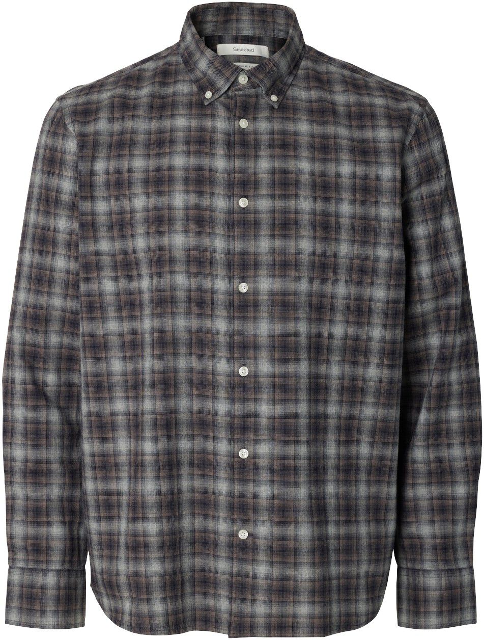 Slmcole-Jay Reg Melange Ls Shirt Noos