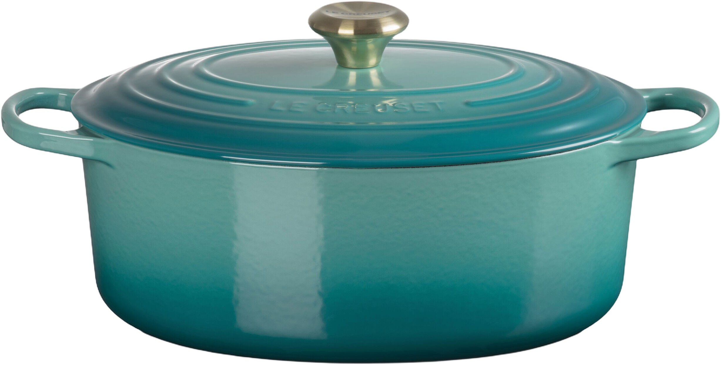 Le Creuset Signature st&oslash;bejern oval gryde 31cm Bleu Riviera