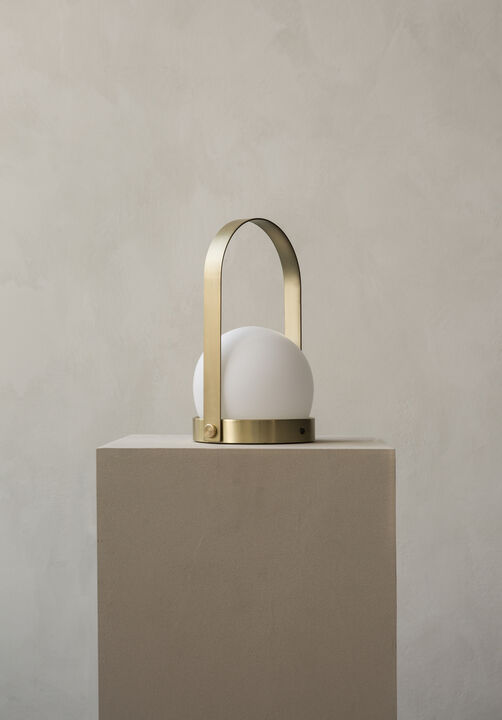 Carrie LED Lamp, Brushed Brass