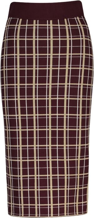 CHECKED KNIT SKIRT