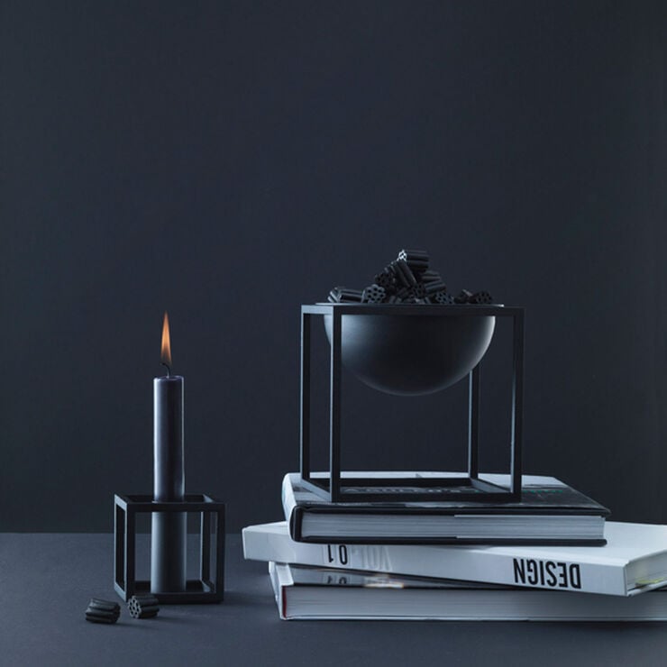 Kubus 1, Candle Holder, Black