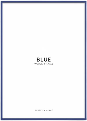 Poster&Frame - Blue wood 30x40cm