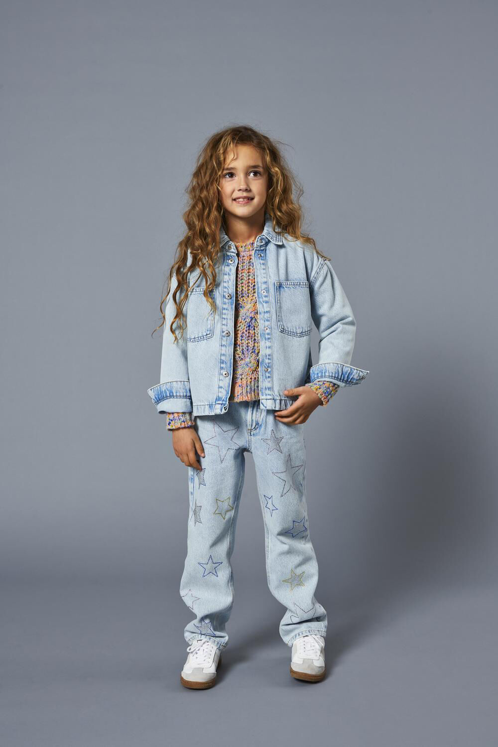 KOGCARLY LS OVS STAR DNM OVERSHIRT