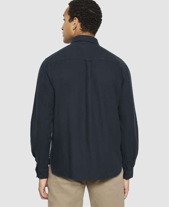 Regular fit heavy twill flannel shirt - GOTS/Vegan