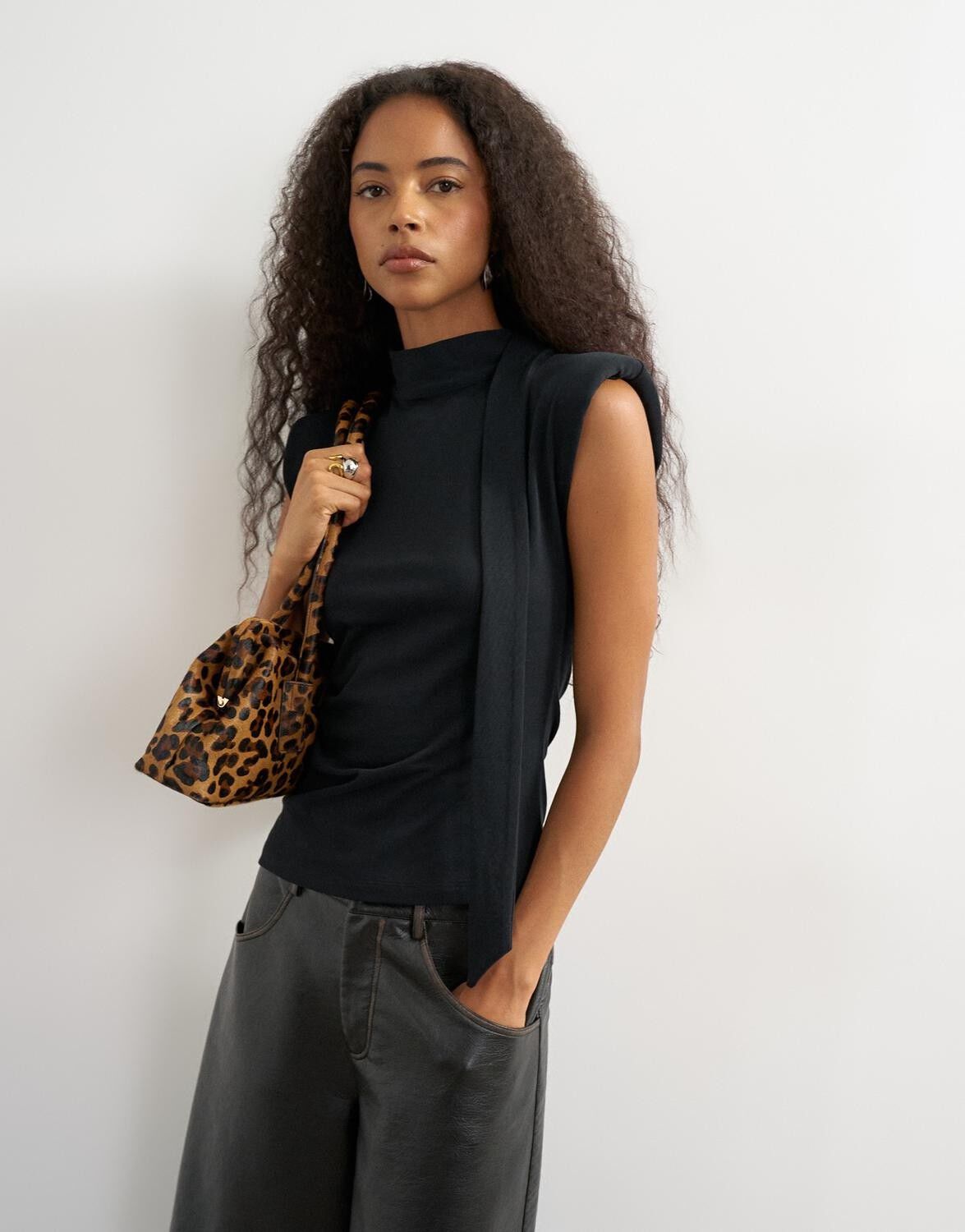 Tsbenda S/S Scarf Tank Top Jrs