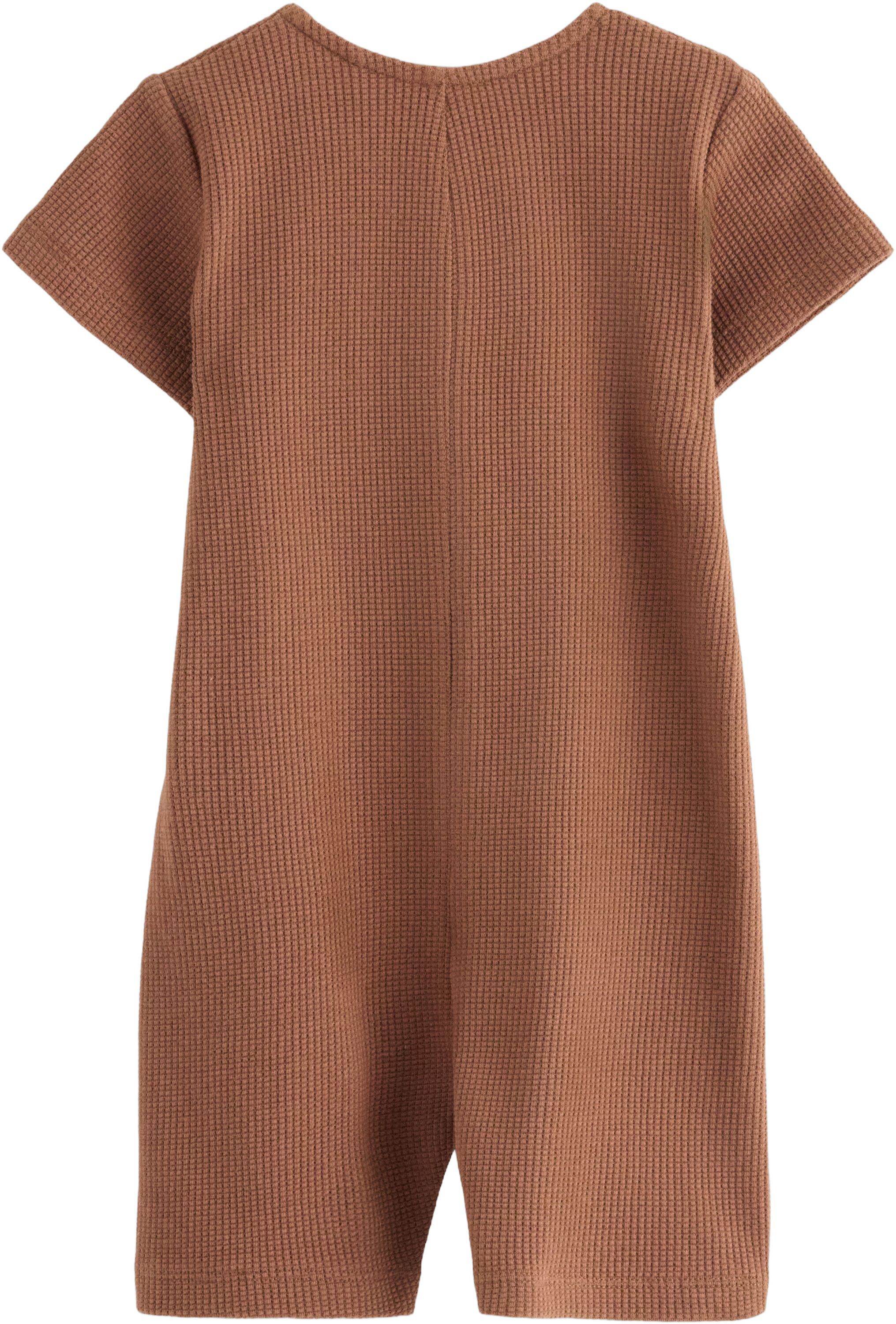 Kortermet romper i vaffelt jersey m