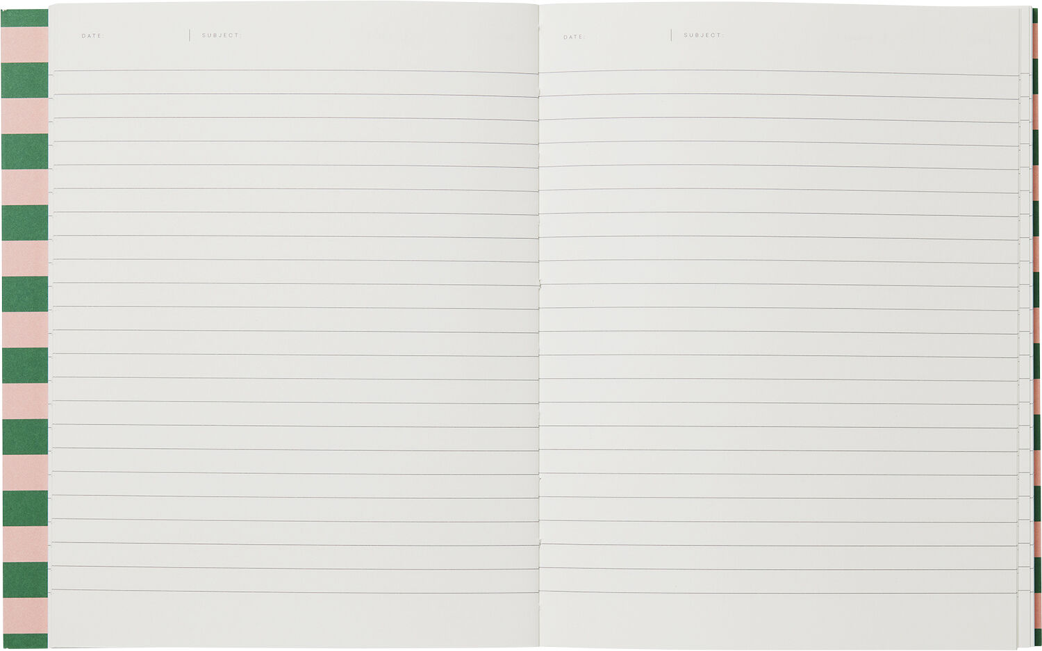 UMA Notebook, Flat-Lay - Medium, Green & Rose