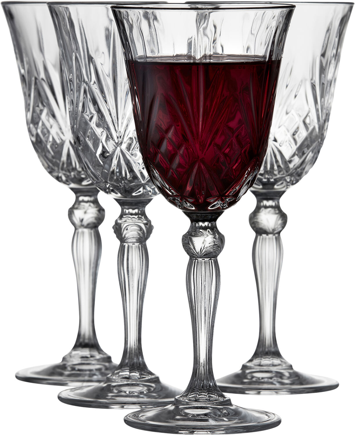 Lyngby Glas Krystal Melodia R&oslash;dvinsglass 27 cl 4 stk. Klar