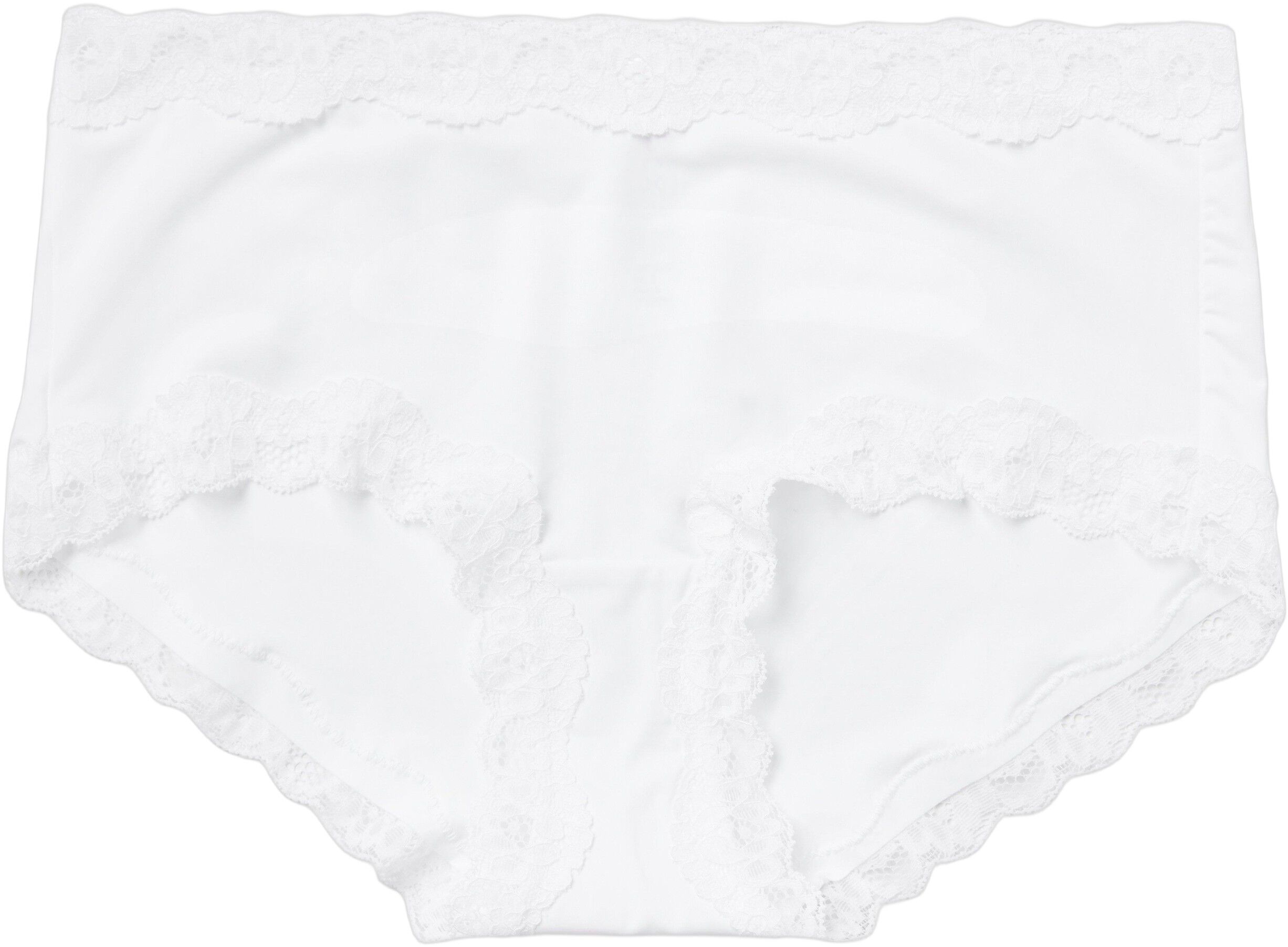 Truser med normal midje og blondekant