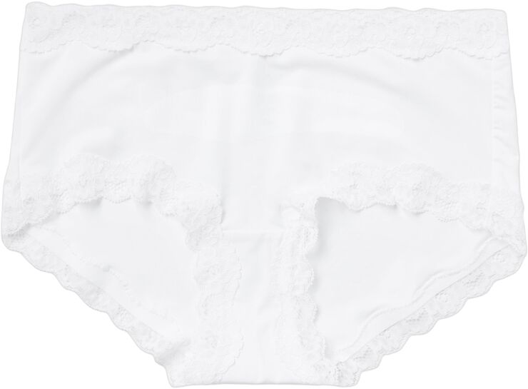 Truser med normal midje og blondekant