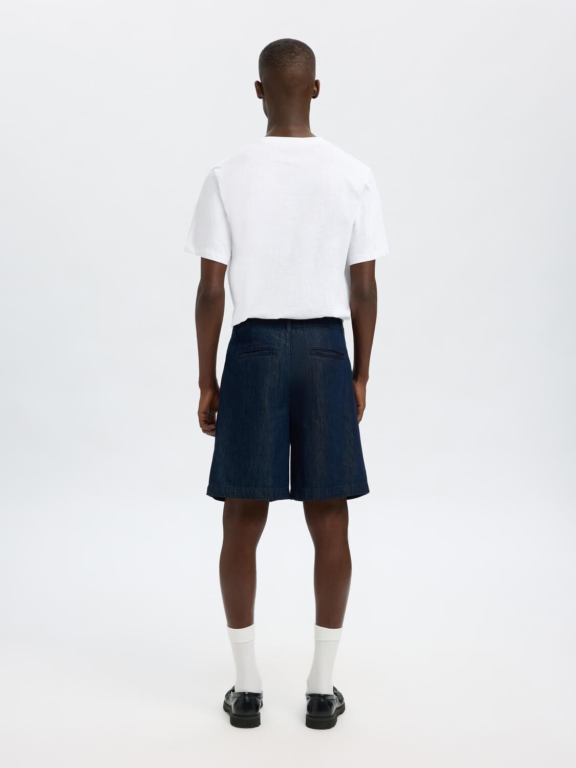 SLHLOOSE-NOLAN DARK B DENIM SHORTS