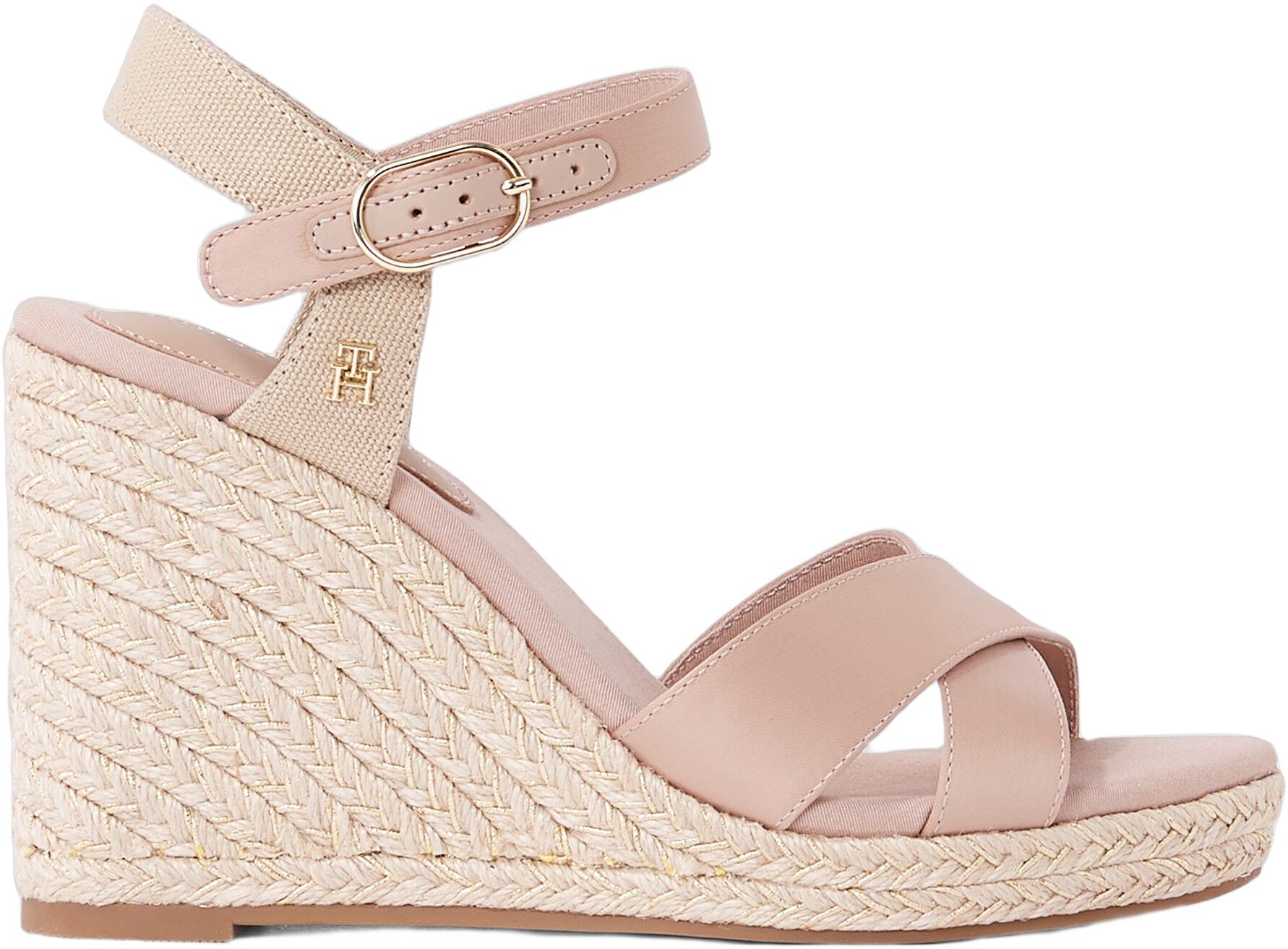 SATIN HIGH WEDGE ESPADRILLE