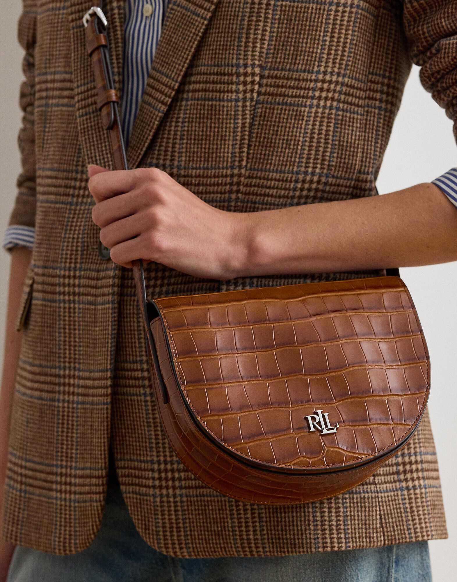 Croc-Embossed Medium Witley Crossbody