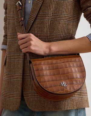 Croc-Embossed Medium Witley Crossbody