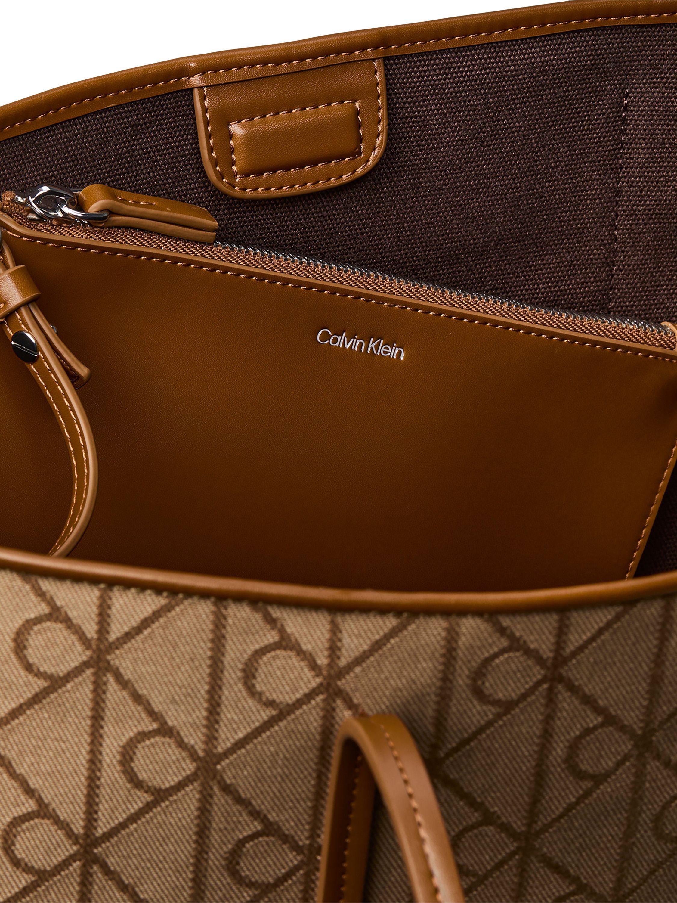 EMBLEM AOP JACQUARD TOTE W/POUCH