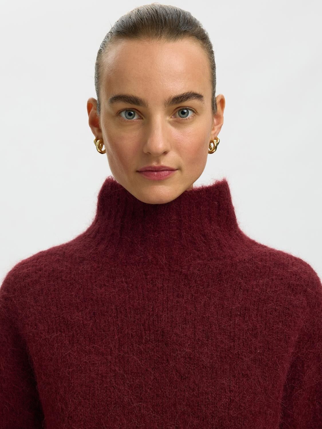 Slwgabriella Ls Knit High Neck Noos