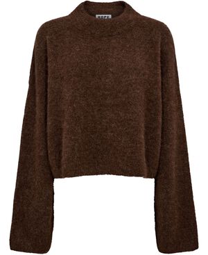 Aperto Turtle Sweater Brown Melange Alpaca-34