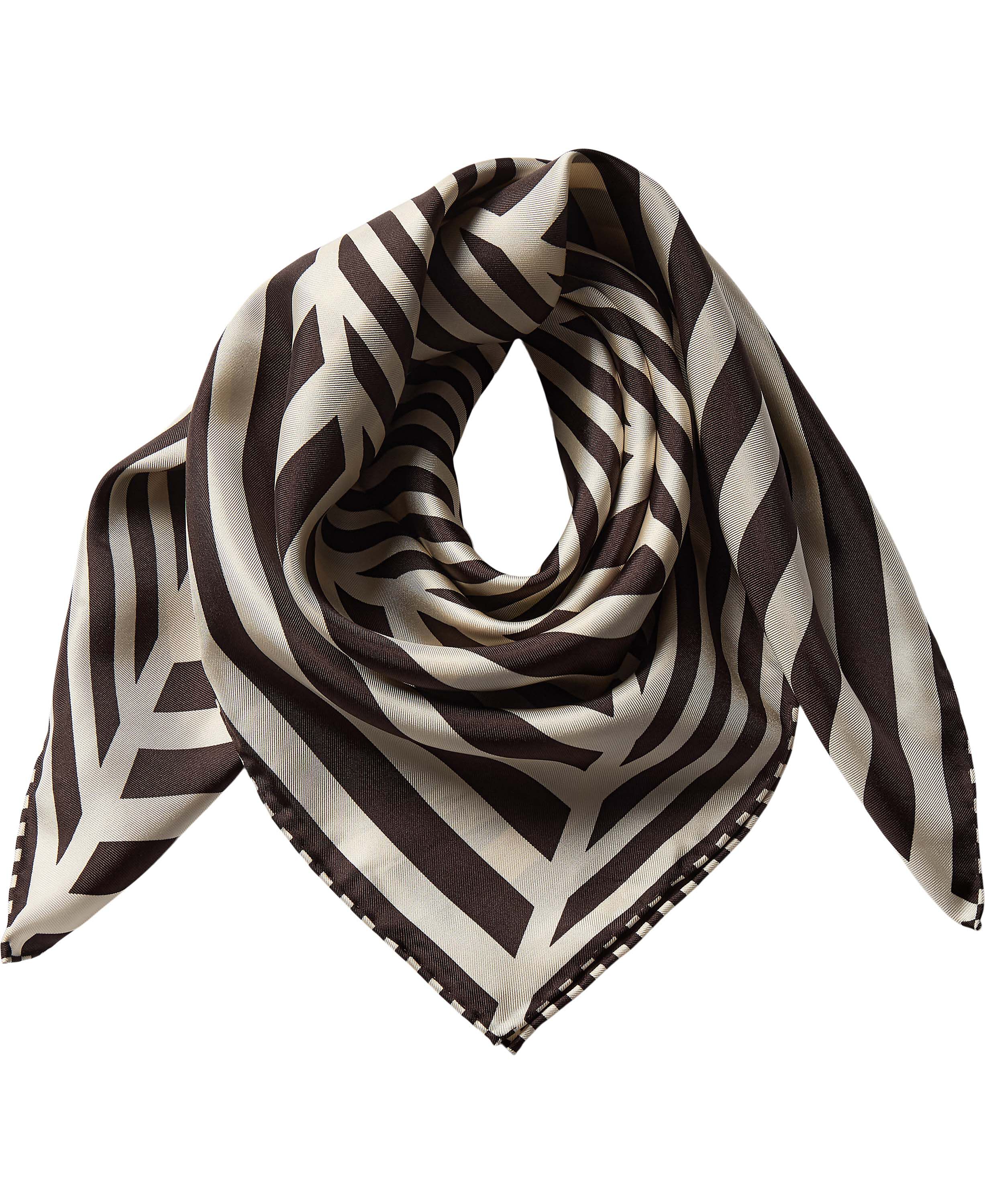 Geometric Scarf 100% Silk - 61x61cm