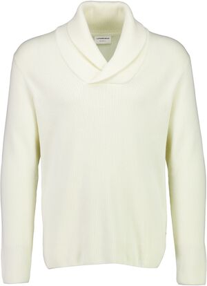 Shawl collar rib knit
