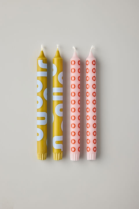 CANDLES OCHRE/ROSE