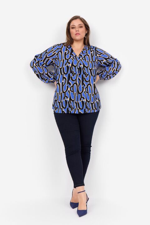 Curvy WA-VALERA 1 Bluse Blå