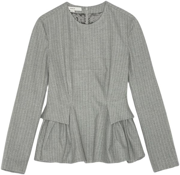 PEPLUM TOP WITH LONG SLEEVES